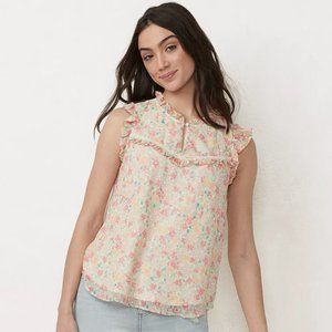 LC Lauren Conrad Multi Colored Top
